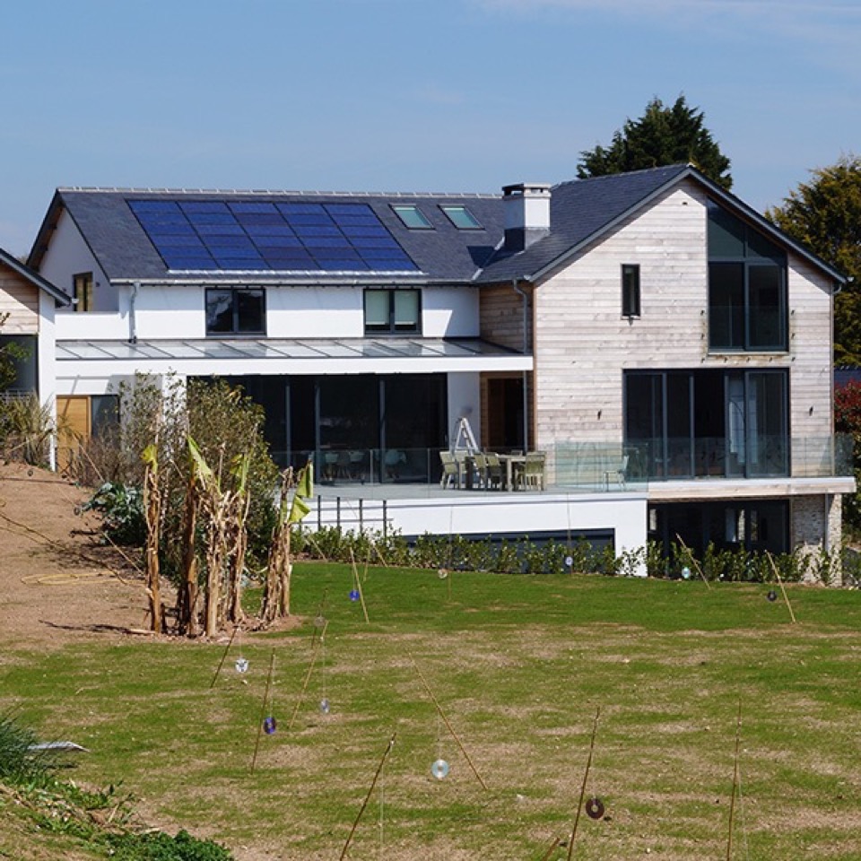 Marine specification thermally broken aluminium contemporary glazing overlooking Kingsbridge Estuary