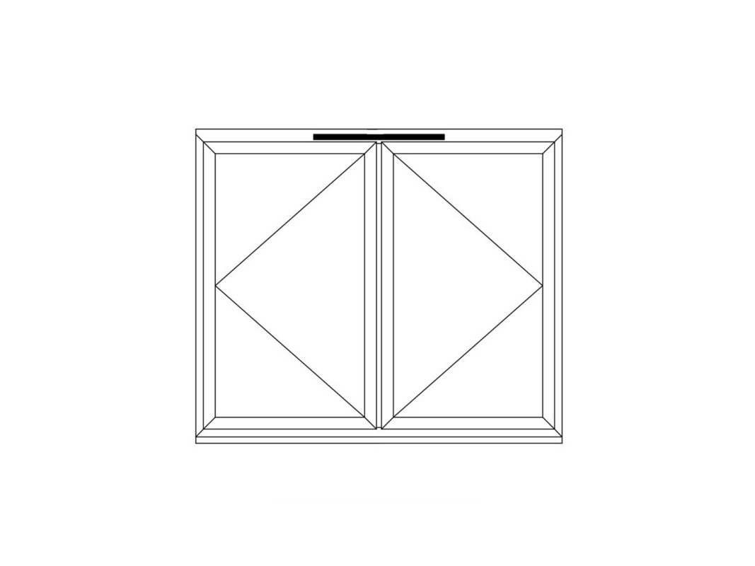 AluK 58BW - French Casement
