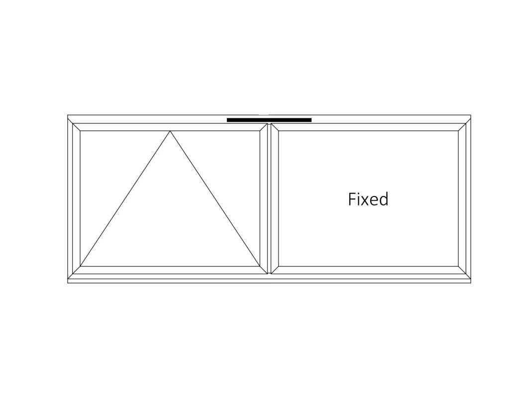 AluK 58BW - Left: Top Hung, Right: Fixed
