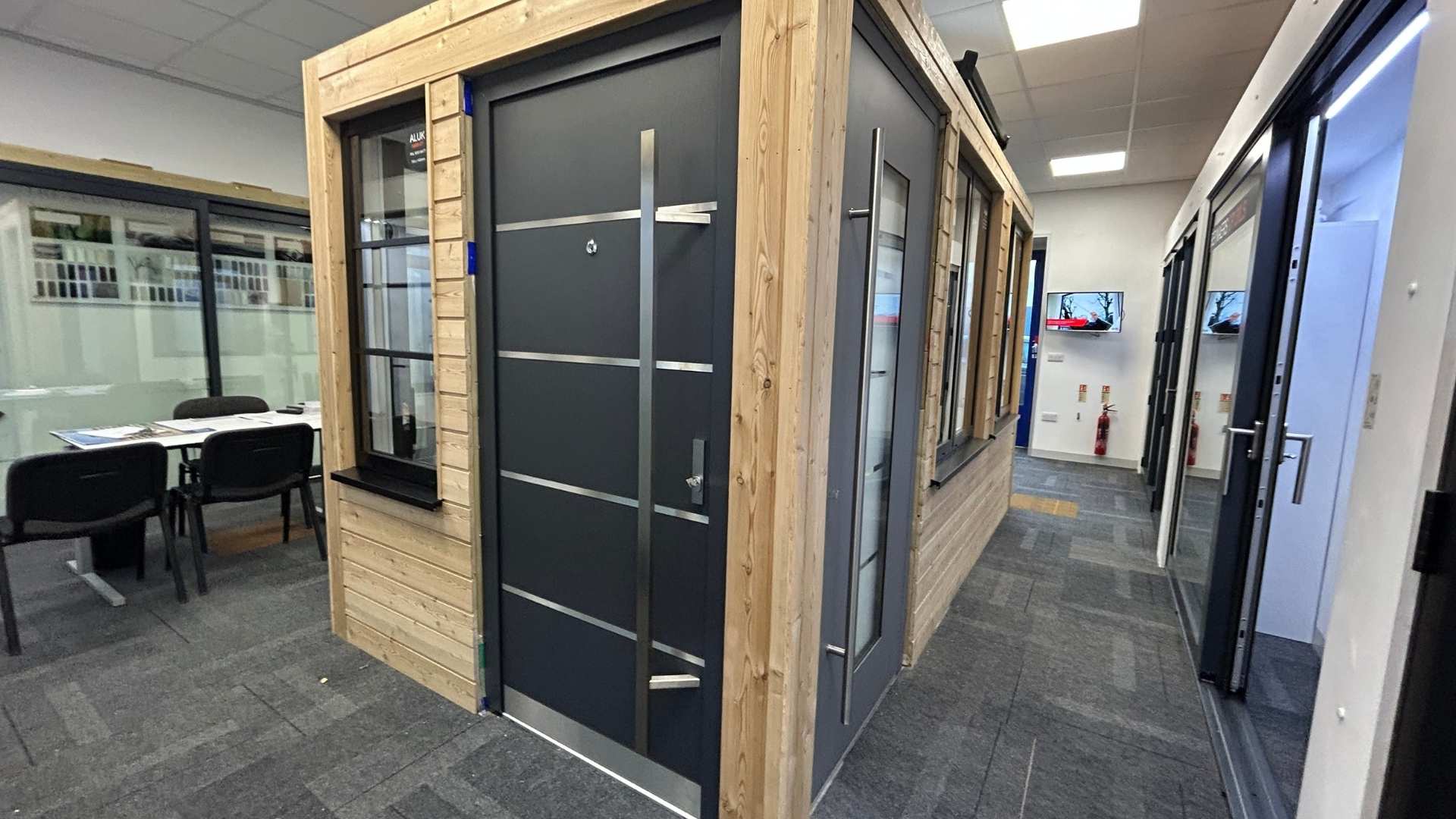 ALUNA Entrance Doors installed in ETA showroom