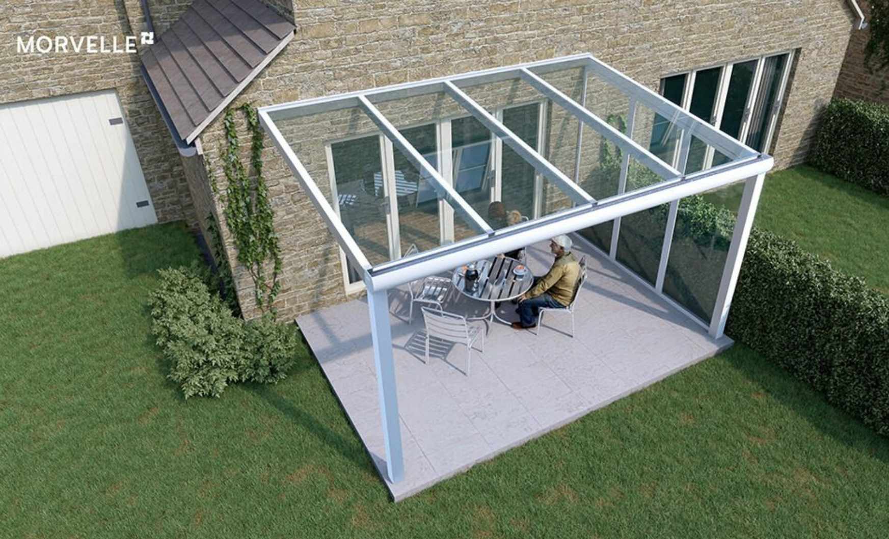 Morvelle White Glass Veranda