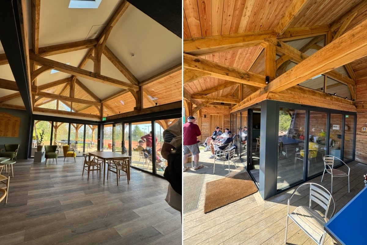 Cortizo Aluminium Bi-Folding Doors supplied to Cirencester Tennis Club