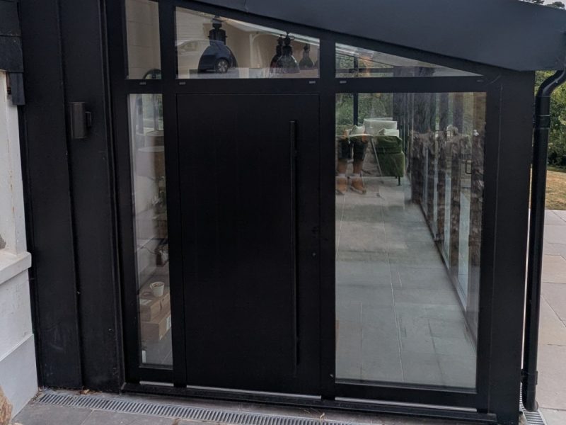 Jet Black Flush Front Door